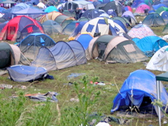 flooded tents