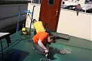 Melissa and Alex working on the deck