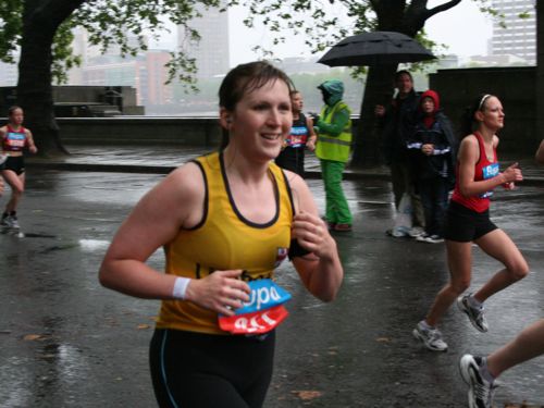 Melissa running 10k for RNLI 26 May 08
