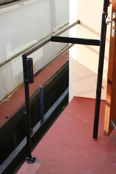 Black painted railing