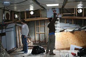 James and Drew in the hold