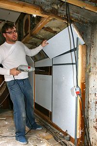 James pulling down walls