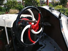 Anchor winch spiral after red paint