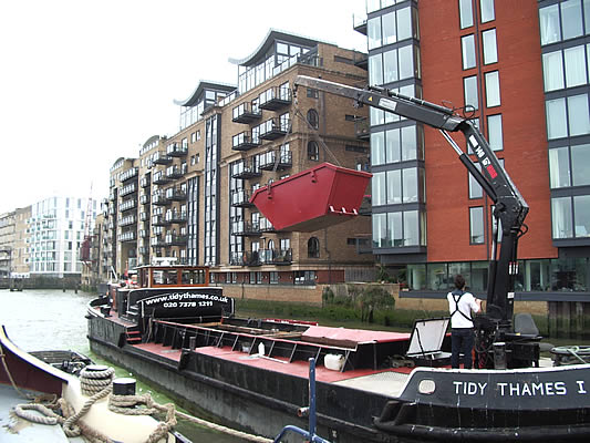 Floating the skip 30 feet in the air