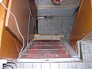 Stripped galley stairs from above