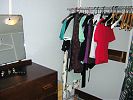 New wardrobe with antique chest of drawers and hanging rail