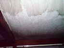 Midway through cleaning the wheelhouse ceiling mold
