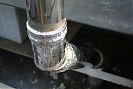 The tricky part of the flue, with 2 45 degree joints